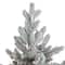 4ft. Pre-Lit Flocked Saratoga Spruce Artificial Christmas Tree in Decorative Pot, Clear Lights